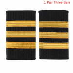 1 paar epaulette professionaalse piloodi vormiriietuse epaulette kullatriibulisi &otilde;lam&auml;rke 1 Pair Three Bars