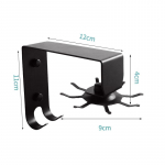 Houseeker 8/6 roostevabast terasest konksude hoidik P&ouml;&ouml;rlev k&ouml;&ouml;giriistade hoiurest K&ouml;&ouml;k Vannitoa ukse kapi riiulid Rippuv korraldaja 8 hooks must
