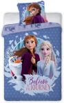 Voodipesukomplekt - tekikott - Frozen - 100% puuvill 140x200 sinine/malva