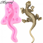 3D Lizard Silikoonvorm Gecko Cupcake Topper Fondant Vormid DIY kookide kaunistamiseks t&ouml;&ouml;riistad Jelly kommid savi &scaron;okolaadi Gumpaste vormid