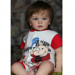 BZDOLL 60 CM Real Touch 3D-v&auml;rviga nahatoon Silikoon Reborn Toddler Baby Boy T&uuml;drukule Viimistletud Nuku Riidest keha Realistic 24 Tolline Bebe 60cm 3D-paint Skin Doll