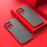 Matt k&otilde;va telefoni&uuml;mbris Samsung Galaxy M12 M22 M32 M52 A12 A22 4G 5G SM-A125F A125M A125M Armor TPU k&otilde;va arvuti kaamera objektiivi kaitsekate A22 5G punane