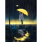 T&auml;ielik 5D DIY teemantmaal Vihmas &ouml;&ouml; T&uuml;druk Abstraktne maal Teemanttikandid Mosaiikkomplektid Ristpistes Kodukaunistus K&auml;sitsi valmistatud kingitused Round 20x30cm