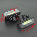 2tk Toyota Alphard Wish Noah/Voxy Estima Caldina Corolla Crown Majesta Starlet Sprinter Celica Raum LED numbrim&auml;rgi valgusti jaoks valge