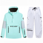 Uus Skiwear kapuuts Meeste ja naiste lumelaua suusakapuuts Tuulekindel soe suusajope p&uuml;kste komplekt S