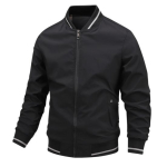 Riietus pestav stiilne t&otilde;mblukk Pure Color Relaxed Fit Bomber jope M black