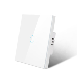Tuya Smart Life Zigbee puutetundlik seinavalgusti l&uuml;liti neutraaljuhtmeta pole vaja kondensaatorit Rakenduse juhtimisega &uuml;hilduv Alexa Google Home 1-Gang valge