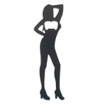 Les Tr&eacute;sors De Lily [A3409] - humoorikas metallist pudeliavaja 'Ideal Woman' must - 16 cm must