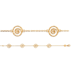 Les Tr&eacute;sors De Lily [R7745] &ndash; vasardatud kullast &bdquo;Cl&eacute;opatra&rdquo; kullatud k&auml;ev&otilde;ru &ndash; 10x10 mm kuld