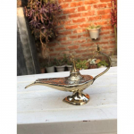 Vintage Aladdin Brass Genie &otilde;lilamp Nautical Chirag 6-tolline viirukip&otilde;leti kuld