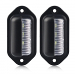 SEAMETAL auto 12V-24V saba tagumine 6LED numbrim&auml;rk Kerge veoauto veoauto numbrim&auml;rgi lamp 1/2 tk 2PC must