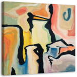 Feeby l&otilde;uenditr&uuml;kk, pastellkompositsioon 30x30 mitmev&auml;rviline
