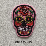 Punk Skull Set Iron On Transfer Tikitud aplikatsioonid r&otilde;ivaste jaoks Uued isetegemise r&otilde;ivamanused Moodsad soojus&uuml;lekande kleebised 5.4x7.3 cm