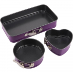 V&auml;ikesed mittekleepuvad, 3-osalised, eemaldatava p&otilde;hjaga koogivormid A