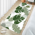 Troopiline taim roheline leht p&otilde;randamatt kodu k&ouml;&ouml;gi elutoa kaunistus mustust h&uuml;lgav vaip magamistoa ruum lihtne koridori uksematt 80x120cm