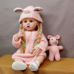 55 cm Baby Reborn Doll M&auml;nguasjad T&uuml;drukutele Kuldne Pikajuukseline Nukk Realistlik elutruu pehme v&auml;ikelapse Bebe Reborn S&uuml;nnip&auml;evakingitus