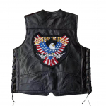 Nahast Haley vest+meeste lambanahast vest+ratsutamisvest+vest+tikitud m&auml;rk XXL