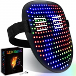 LED-valgustusega mask programmeeritava Bluetoothiga kohandatud isikup&auml;rastatud Halloweeni maskiga Cosplay Cosplay Cool No Bluetooth