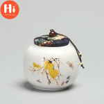 Tere, keraamiline tee Caddy kanister Mini kaasaskantav reisikinnitus, suletud purk K&ouml;&ouml;k toiduainete s&auml;ilituspaagid portselanist kommipurgid