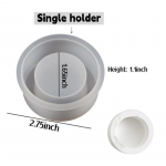 1 tk ovaalne &uuml;he-/kahe-/kolmekordsete hoidikutega silikoonvorm isetegemise vaigust tsementkrohvi k&auml;sit&ouml;&ouml; jaoks single hole