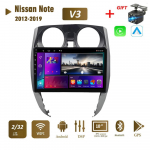 2din Carplay jaoks Nissan Note 2012-2019 Autoraadio autoraadio multimeedia videopleier, Androidi peaseade 2+32 GB 2+32GB