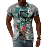 Mood Creative 3D Print Graffiti Suvised T-s&auml;rgid Meeste Juhuslik Isiksus Hip Hop Harajuku Street Style &Uuml;markaelus l&uuml;hikeste varrukatega S