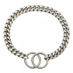 Koera keti kaelarihm must kuldne 10 mm Cuban Link koera kaelarihm roostevabast terasest metallist libisemisrihm koertele raskeveokite ja; N&auml;rimiskindel 18inch (46cm)