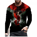 Meeste mood Harajuku pikkade varrukatega 3D-printimine Meeste T-s&auml;rk vabaaja t&auml;navar&otilde;ivaste pullover XL
