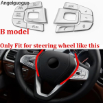 Car Styling For 2018 BMW 5 series G30 G38 525i 528li 530li Steering Wheel Button Covers Trim Stickers decorative A model black