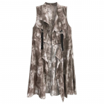XITAO ebaregulaarne mood naiste varrukateta pikk vest HQQ1459 One Size khaki