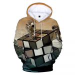 Moodne 3D Rubiku kuubik, prinditud meeste naiste kapuuts, vabaaja pullover Pop Singer meeste dressipluus Suured topid Kevad s&uuml;gisriided S
