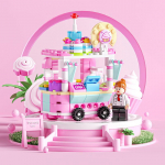 LELE Building Block M&auml;nguasjad CIty Street View Buger Shop Lastele m&otilde;eldud m&auml;nguasjad Gilrs Dessert Cart