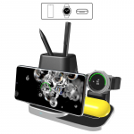 4 in 1 10W Wireless Charger Stand Holder For Samsung Galaxy Watch Buds iPhone Huawei Mobile Phones with Desk Pencil Organizer must