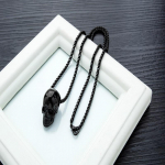 Ehted Street Fashion Trend Isikup&auml;rastatud Skeleton Head Titaanist terasest kaelakee Vintage roostevabast terasest meeste aksessuaarid 55cm