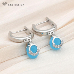 Trendikas roosakuldse v&auml;rvi &uuml;mmargused kristallist tilkk&otilde;rvar&otilde;ngad naistele Ehted, mood, kuubiktsirkooniumoksiid, k&otilde;rvatropid, igap&auml;evased aksessuaarid