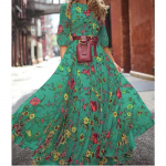 Uus naiste vabaaja elegantne poolvarrukatega Boho Swing lilledega tr&uuml;kitud p&uuml;hade-maksikleidid rannakleit peo-&otilde;htukleit 3XL