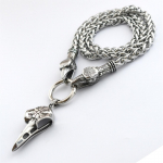 Viking Dragon Chain kaelakee &ndash; P&otilde;hjamaade m&uuml;&uuml;tiline kolju ripats koos viikingikompassiga &ndash; meeste talismani ehted h&otilde;be