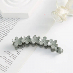 Korea lihtsad j&auml;&auml;tunud banaani hobusesaba juukseklambrid v&auml;ikesed lilled hobusesaba hoidja taga pea Banaani klamber ploomi&otilde;ie keerdklambrid roheline