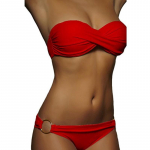 Naiste kaheosaline bikiinikomplekt, polsterdatud rinnahoidja, bikiinid Trikin Bottom ranna ujumistrikoo, ujumisriided M