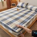 Veekindel paksendatud lina, reljeefne kattemadrats kaitsev pehme voodikate lastele lemmikloomad t&auml;iskasvanud 140x200 160x200 90x190x30cm