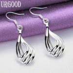 925 Sterling Silver Mood geomeetrilised k&otilde;rvar&otilde;ngad King Charm Ehted 3.70*1.30cm