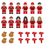 J&otilde;uluvana minifiguurid Linn 2023 advendikalender j&otilde;ulup&uuml;ha ehituskomplekt Dekoratsiooniklotsid klotsid Mudelikomplektid Laste haridusm&auml;nguasjad 12PCS