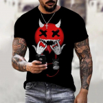 Mood vabaaja suurte meeste riided l&uuml;hikeste varrukatega Anime Hip Hop suures suuruses 3D prinditud T-s&auml;rk O-kaelusega topid XXL