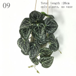 26 cm Rohelise muruga potitud kunsttaimed Viinapuu Seinale rippuv paabulind kilpkonn tagumine leht begoonia