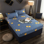 100% pestud puuvillast sobitatud lina elastne lint voodilina higi neelav hingav voodipesu kattemadrats 2 padjap&uuml;&uuml;riga 90 X 200cm 3PCS