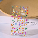 Tropical Elegance Nail Art: 5D reljeefsed kleebised &ndash; l&auml;ikivad isekleepuvad merit&auml;he ja merekarbi kleebised