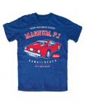 Magnum PI auto sinine Tom Selleck TV Hawaii Island Hoppers Aloha 80S Cult Unisex T-s&auml;rk S