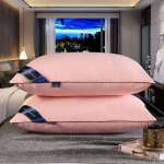100% puuvillane padi Magamistoa voodi magamispadi Keskmise k&otilde;rgusega padjas&uuml;damik, matt, paksenenud masinpesu tekikate valge 600g pillow 1pcs roosa