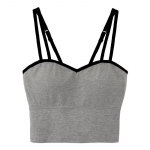 Naiste rippuv vest, rinnahoidja aluskattega rinnahoidja ja seljaosa aluspesu, naiste top &otilde;huke mood M must