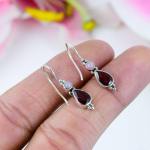 Looduslik granaat, opaalv&auml;&auml;riskivi 925 prooviga h&otilde;be kingitus k&otilde;rvar&otilde;ngas 1,25 v5u78